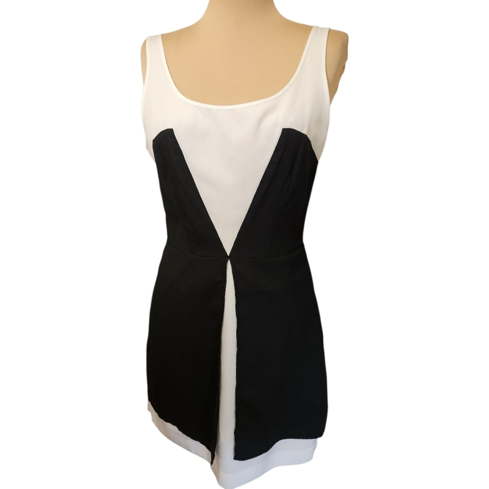 ZAC POSEN Two-tone Faille Fit & Flare Dress - Size 10 - Picture 3 of 15